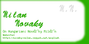 milan novaky business card